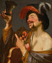 En glad violinist som håller ett roemer - Gerard van Honthorst — vy av konstverket