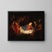Adoration des bergers - Gerard van Honthorst — inramlat konstverk på väggen