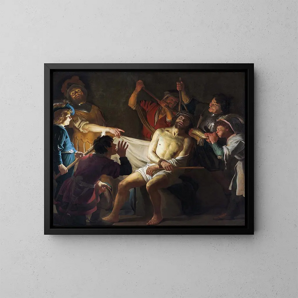 Christ med törnekrona - Gerard van Honthorst — inramlat konstverk på väggen