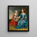 Dubbelporträtt av prins Guillaume III (1650-1702) och hans faster Marie, prinsessa av Orange (1642-1688), barn - Gerard van Honthorst — inramlat konstverk på väggen