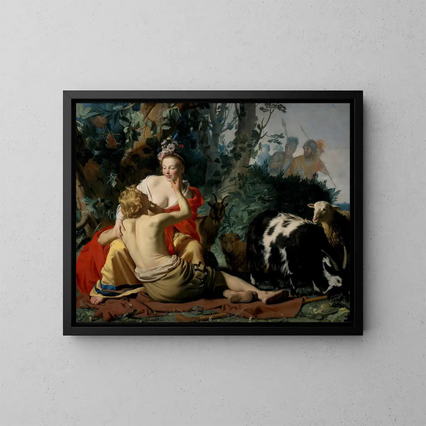 Granida och Daifilo - Gerard van Honthorst — inramlat konstverk på väggen