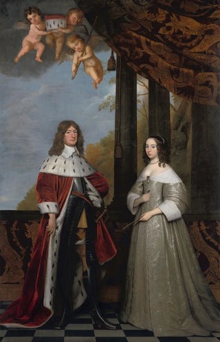 Gerard van Honthorst - Portrait of Friedrich Wilhelm Elector of Brandenburg and his Wife Louise Henriette Countess of OrangeNassau.webp