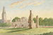 Les ruines de l'abbaye de Rijnsburg - Gerardus Johannes Verburgh — vy av konstverket
