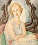Dame framför en spegel - Gerda Wegener — vy av konstverket
