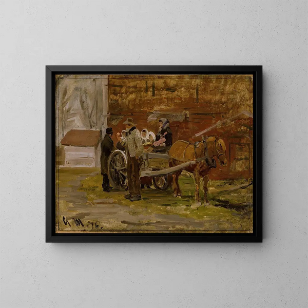 Le Chariot de pommes - Gerhard Munthe — inramlat konstverk på väggen