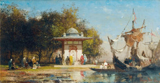 Germain Fabius Brest - A Fountain By The Sea In Turkey.webp