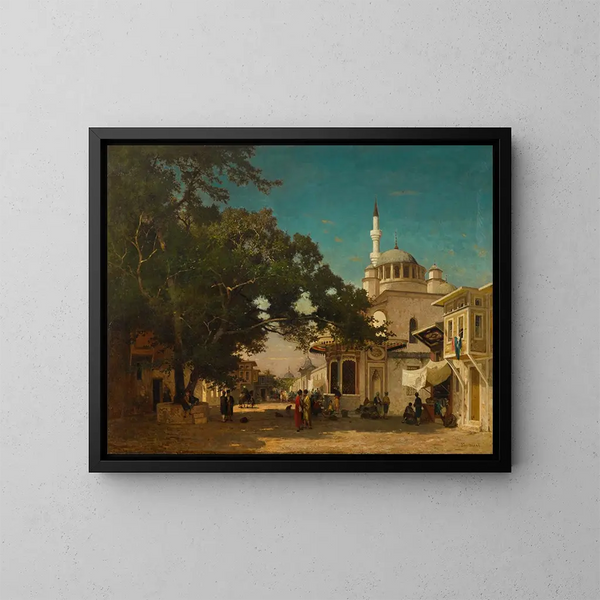 La fontaine du sultan Abdülhamid Ier à Constantinople - Germain Fabius Brest — inramlat konstverk på väggen