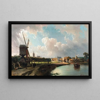 Gerrit Adriaensz Berckheyde - View of The Hague from the Delftse Vaart in the Seventeenth Century.webp