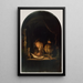 Astronome à la chandelle - Gerrit Dou — inramlat konstverk på väggen