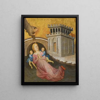 Gherardo di Jacopo di Neri - A Franciscan Saint Miraculously Saving A Woman From Drowning.webp