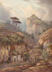 Approche par la terre de la Casa de Spiriti, promenade depuis Naples - Giacinto Gigante — vy av konstverket