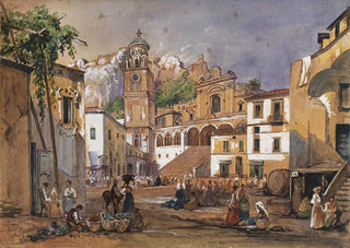 Giacinto Gigante - Market scene in Amalfi.webp