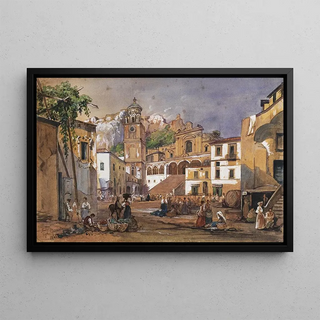 Giacinto Gigante - Market scene in Amalfi.webp