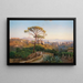 Panorama av Neapel med Capodimonte och Vesuvius i fjärran - Giacinto Gigante — inramlat konstverk på väggen