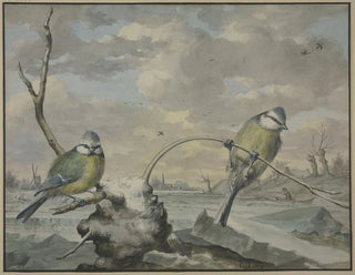 Gijsbertus Haasbroek - Two tits in the winter.webp