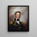 Commodore Thomas Macdonough - Gilbert Stuart — inramlat konstverk på väggen
