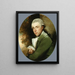 man i grön kappa - Gilbert Stuart — inramlat konstverk på väggen
