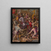 Laurent den Magnifique får hyllning av ambassadörer - Giorgio Vasari — inramlat konstverk på väggen