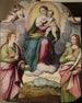 La Vierge à l'Enfant Jésus sur un nuage - Giovan Filippo Criscuolo — vy av konstverket