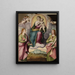 La Vierge à l'Enfant Jésus sur un nuage - Giovan Filippo Criscuolo — inramlat konstverk på väggen