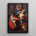 Vierge à l'Enfant med Saint Jean l'Évangéliste och Saint Michel - Giovanni Ambrogio Figino — inramlat konstverk på väggen