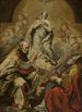 Jungfru Marias tillbedjan av Saint Pétrone och Denys den Areopagita - Giovanni Antonio Burrini — vy av konstverket