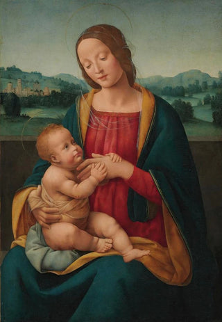 Giovanni Antonio Sogliani - The Madonna and Child before a landscape.webp