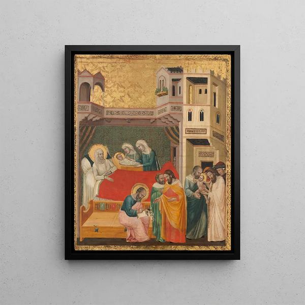 Giovanni Baronzio - The Birth Naming and Circumcision of Saint John the Baptist.webp