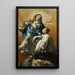 La Vierge en gloire avec Saint Louis de Gonzague - Giovanni Battista Canal — inramlat konstverk på väggen