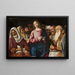 Le Christ parmi les docteurs - Giovanni Battista Cima da Conegliano — inramlat konstverk på väggen