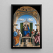 jungfru Maria i majestät med barnet och helgonen Petrus, Romuald, Benoît och Paulus - Giovanni Battista Cima da Conegliano — inramlat konstverk på väggen