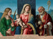 den heliga jungfrun med barnet med helgonen Katarina och Nikolaus - Giovanni Battista Cima da Conegliano — vy av konstverket