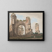 Vue des ruines des thermes de Caracalla - Giovanni Battista Lusieri — inramlat konstverk på väggen