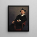Le maître d'école de Titien - Giovanni Battista Moroni — inramlat konstverk på väggen