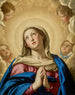La Vierge en prière entourée de putti - Giovanni Battista Salvi da Sassoferrato — vy av konstverket