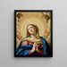 La Vierge en prière entourée de putti - Giovanni Battista Salvi da Sassoferrato — inramlat konstverk på väggen