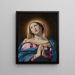 La Vierge en prière - Giovanni Battista Salvi da Sassoferrato — inramlat konstverk på väggen