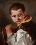 en pojke som håller en bok Portrait av Lorenzo Tiepolo - Giovanni Battista Tiepolo — vy av konstverket