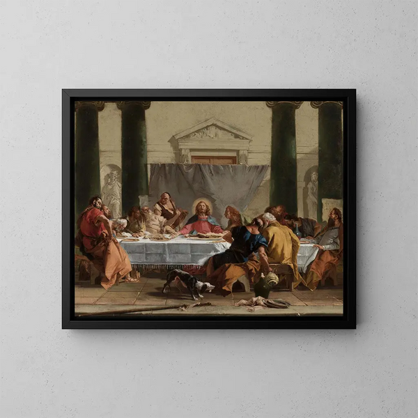 La Cène - Giovanni Battista Tiepolo — inramlat konstverk på väggen