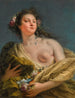 Portrait av en dam i Flore - Giovanni Battista Tiepolo — vy av konstverket
