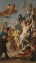 Studie för Martyrdomen av Saint Sébastien för det augustinska klostret i Diessen, Tyskland - Giovanni Battista Tiepolo — vy av konstverket
