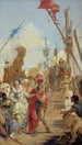 La Rencontre d'Antoine et Cléopâtre - Giovanni Battista Tiepolo — vy av konstverket
