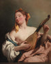 Kvinnor med mandolin - Giovanni Battista Tiepolo — vy av konstverket