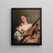Kvinnor med mandolin - Giovanni Battista Tiepolo — inramlat konstverk på väggen