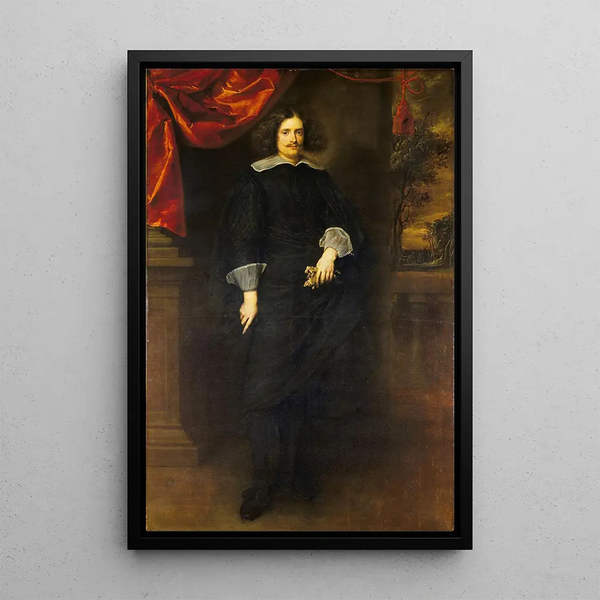 Portrait av en adelsman - Giovanni Bernardo Carbone — inramlat konstverk på väggen
