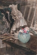 Ett hörn av konstnärens ateljé med en bust av Leopold de Medici - Giovanni Boldini — vy av konstverket