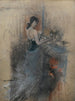 vid eldstaden - Giovanni Boldini — vy av konstverket