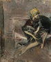 Dame au chapeau jaune avec son chien La Marchesa Casati - Giovanni Boldini — vy av konstverket