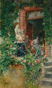 På terrassen - Giovanni Boldini — vy av konstverket