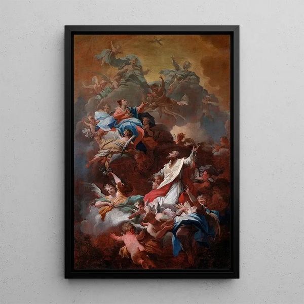 La Gloire de Saint Philippe Neri - Giovanni Camillo Sagrestani — inramlat konstverk på väggen